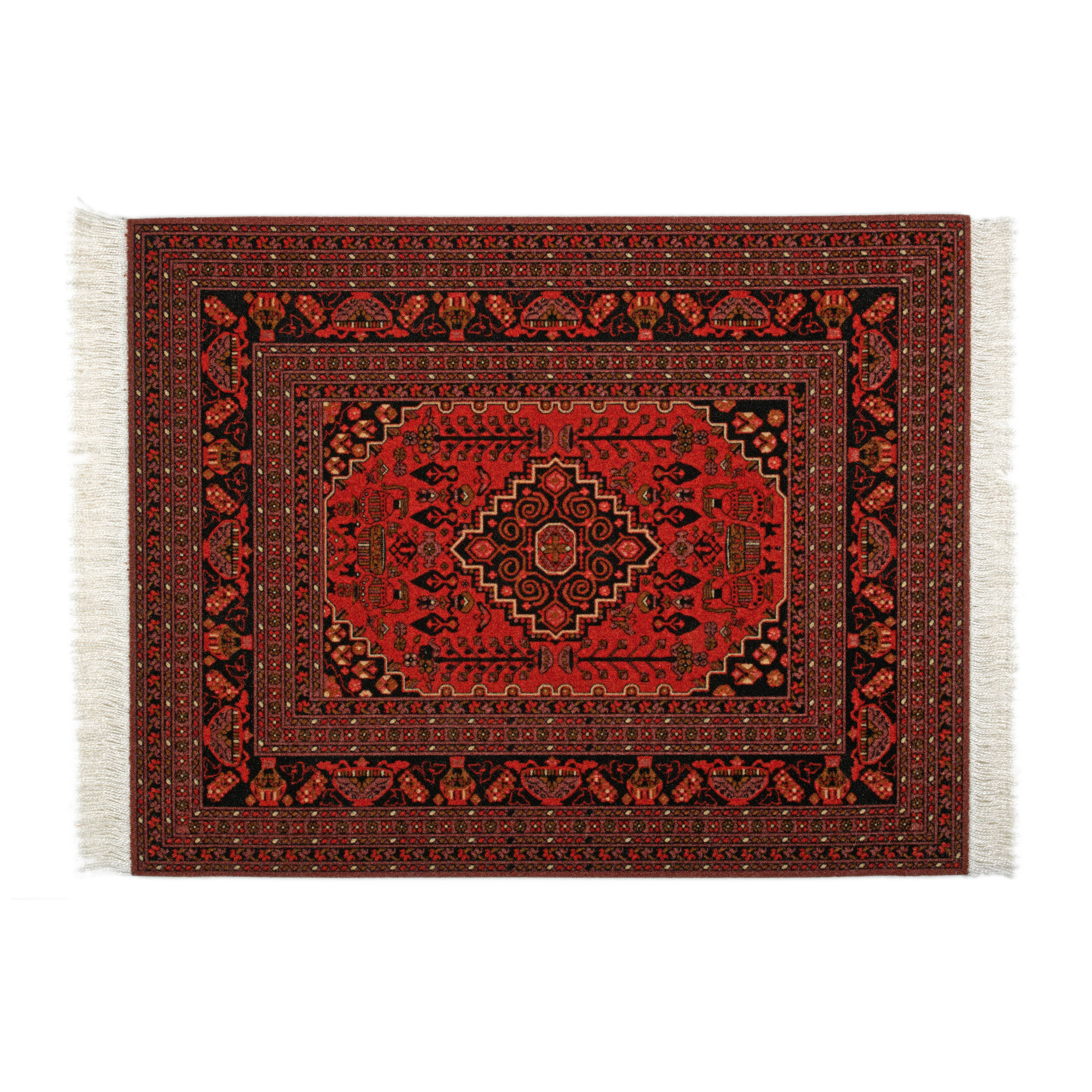 Mouse Rug - Wholesale Mousepad/Trackpad - Antique Red Afghan MouseRug1