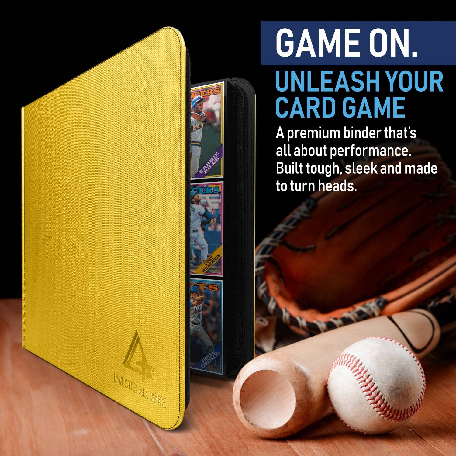 Invested Alliance LLC - Wholesale Binder - Premium TCG Card Binder - Yellow1