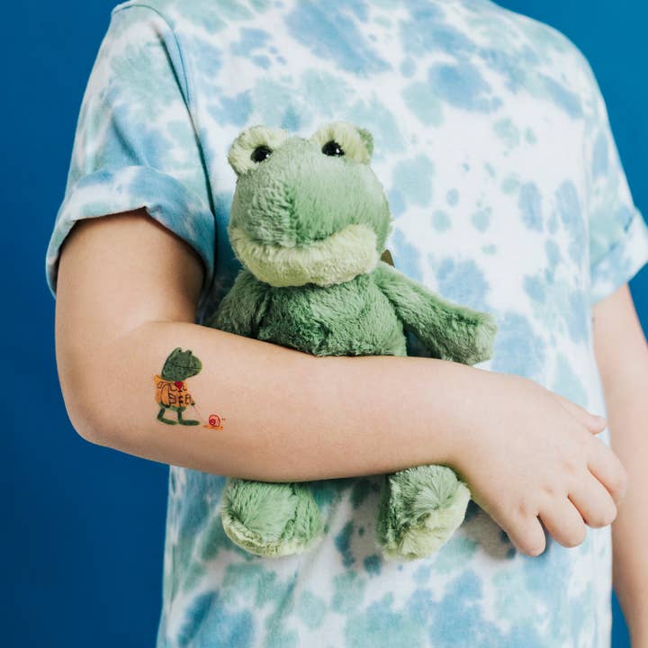 Tattly - Wholesale Temporary Tattoo - Frog & Snail Tattoo Pair *NEW F252