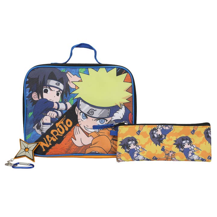 Bioworld Merchandising - Wholesale Backpack - Kids - Naruto Classic Sasuke Vs Naruto 16 Youth 5-Piece Backpack Set4