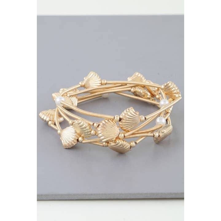 CC Wholesale Clothing – Großhandel Armband mit Charms/Anhängern – Mehrfaches Muschelschalen-Spiralarmband