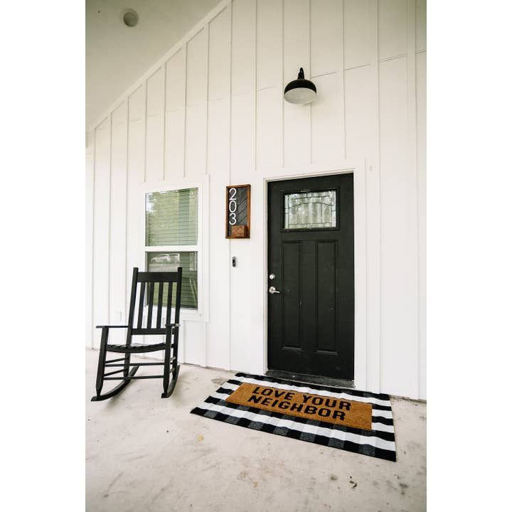 Modern Burlap - Wholesale Door Mat - XL Doormat - Love your Neighbor (New Length)4