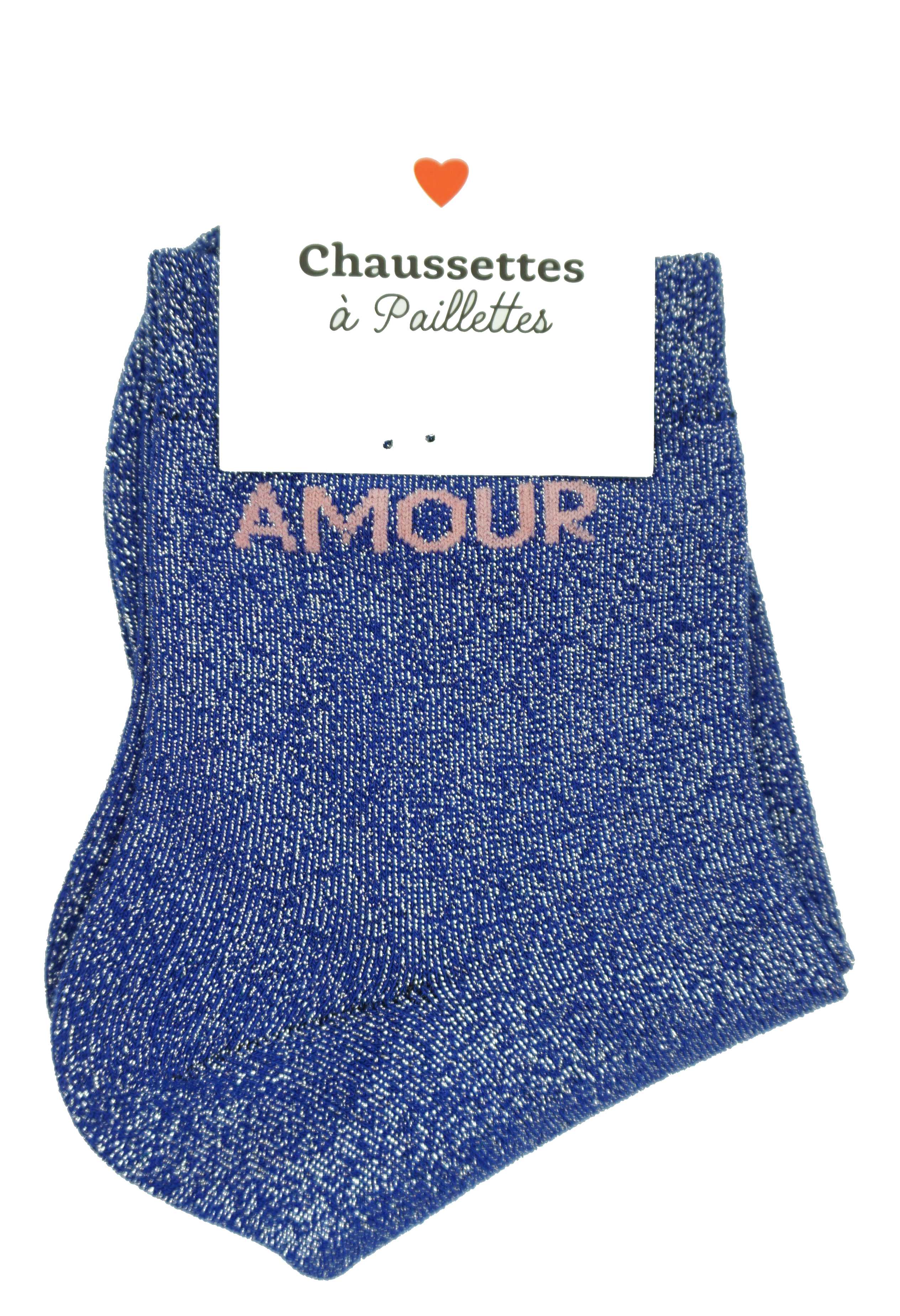Anais - Vente Chaussettes – femme - Paire de chaussette à paillette message14