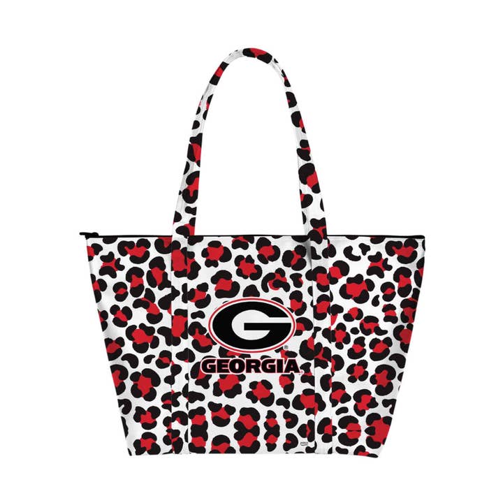Georgia Bulldogs Leopard Weekender Tote Bag for wholesale by Indigo Falls