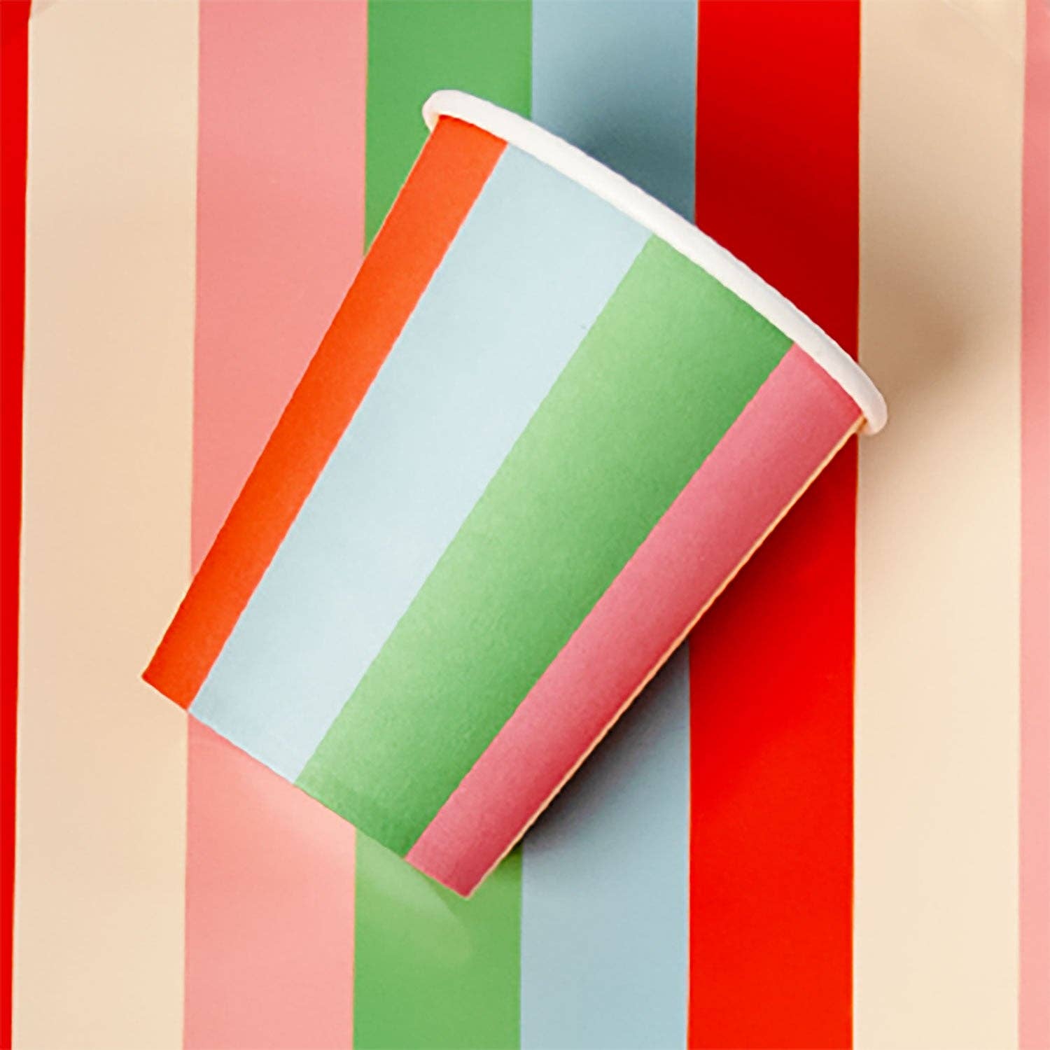 POP Party Supplies, LLC - Wholesale Disposable Cup - Striped Paper Cups (x 12) - Striped Collection2