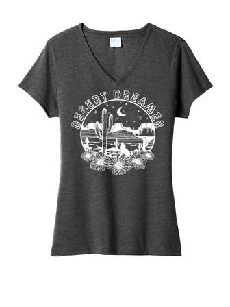 Graphic Tee - White Desert Dreamer Logo for wholesale by 64 Degree Productions