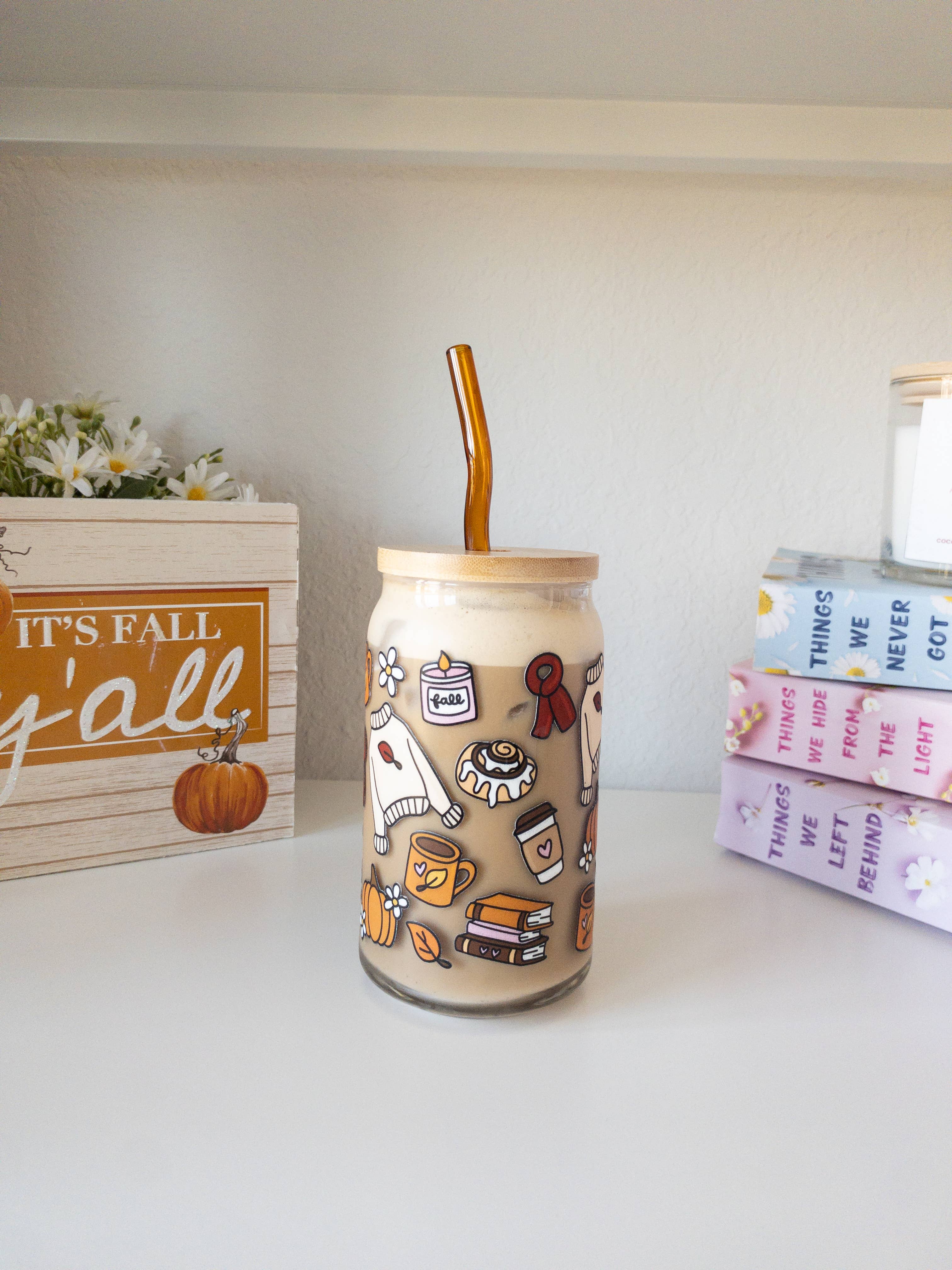 Be Bold Stay Bold – wholesale Dricksglas och koppar – Höstestetisk iskaffeglas - 16oz2