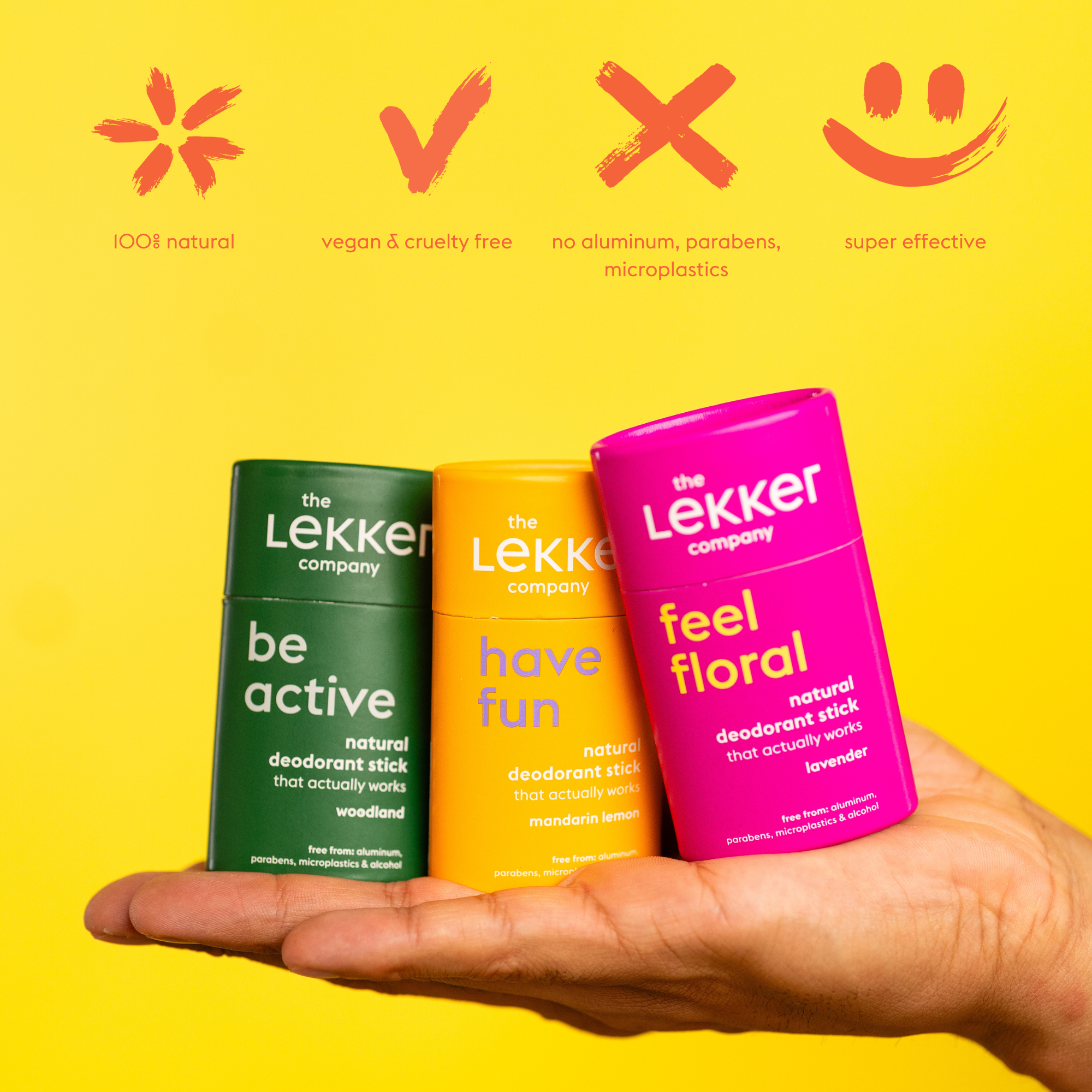 The Lekker Company - Wholesale Deodorant - Unisex - Deodorant stick have fun (x6)4