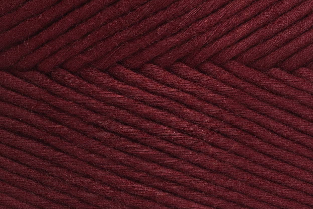 WelcomeYarn – Fio por atacado – Macramé Rústico Algodão Vermelho Escuro1