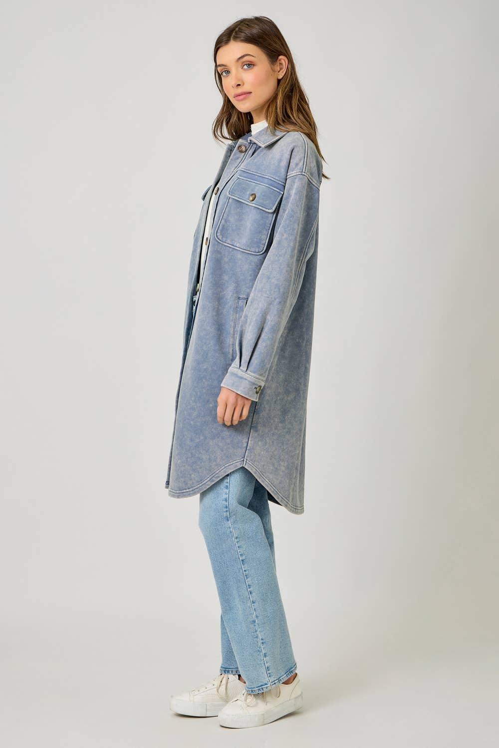 Mystree - Vendita all'ingrosso Giacca - Donna - 61231 Giacca Lunga in Spugna Lavata6