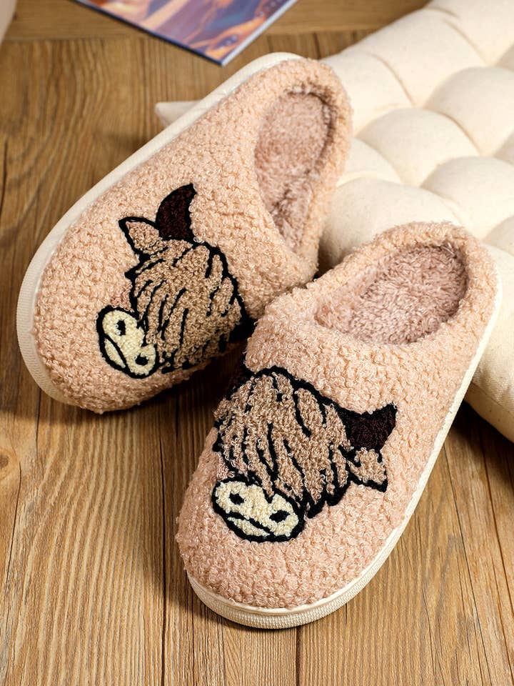 Cartoon Animal Plush Slippers for wholesale by 1 the Woman
