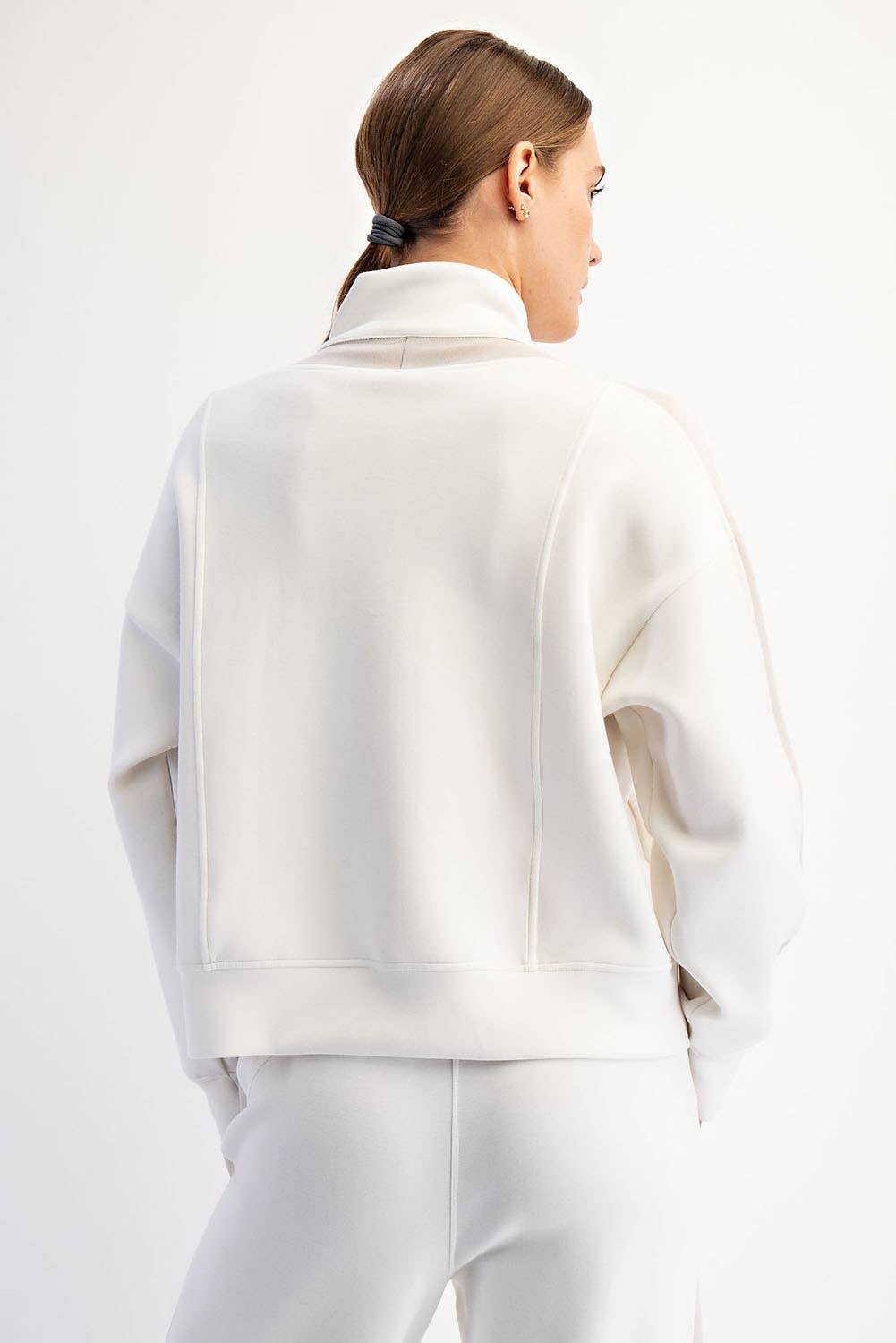 Rae Mode - Wholesale Athletic Jacket - Women's - MODAL SCUBA STRIPING ZIP UP JACKET15