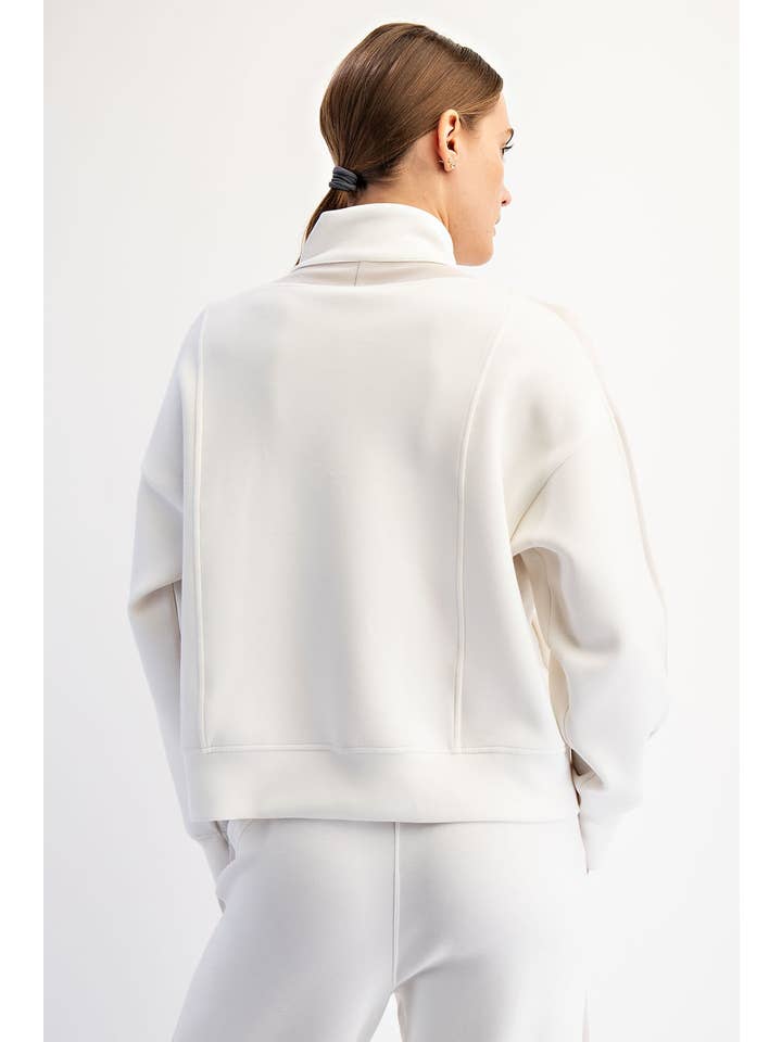 Rae Mode - Wholesale Athletic Jacket - Women's - MODAL SCUBA STRIPING ZIP UP JACKET15