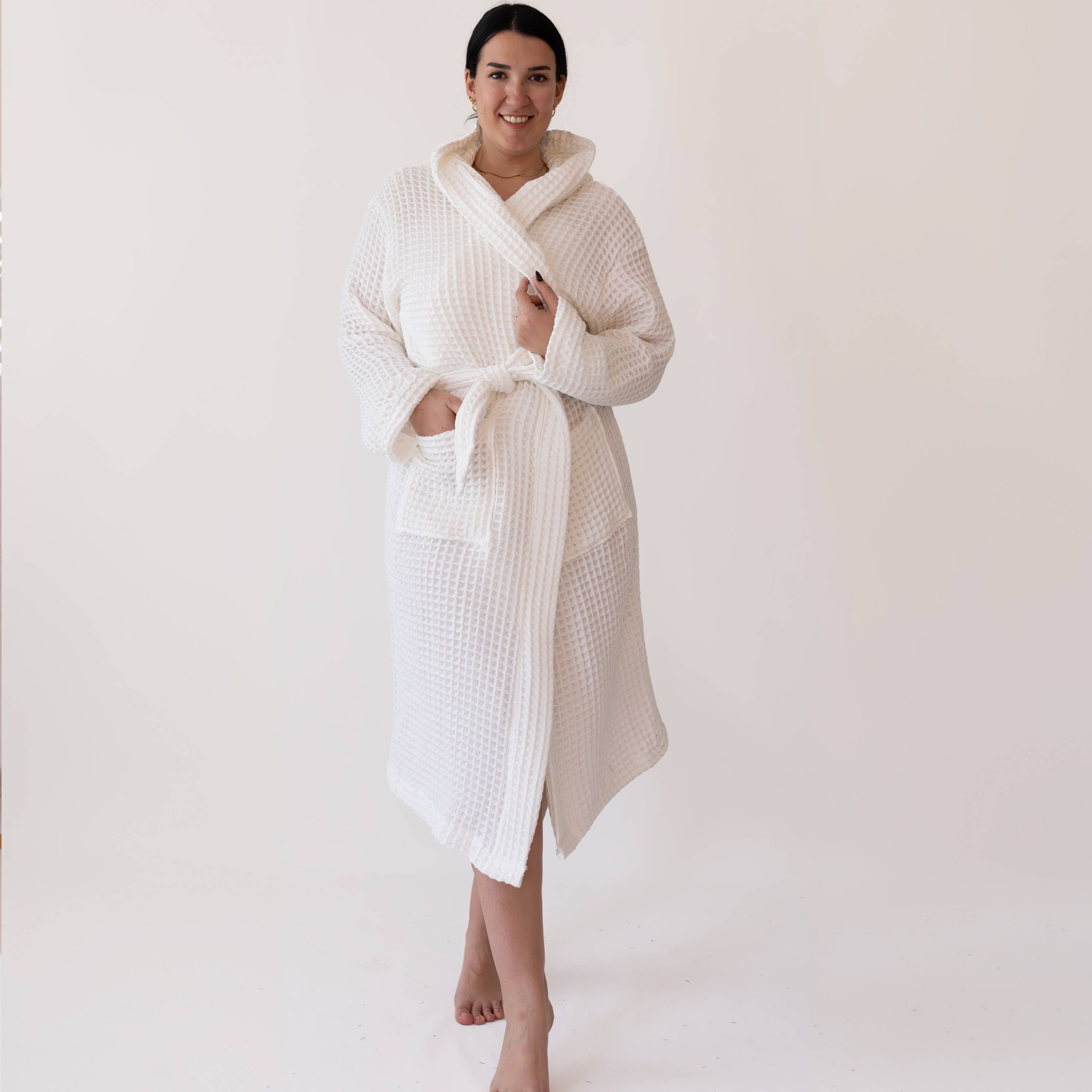 Vivamaison – Engroshandel Morgenkåbe - Unisex – Premium Vaflet Bomuld Badekåbe, Unisex Spa Komfort12