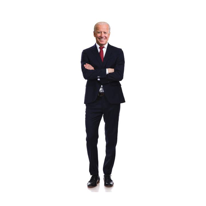 AAHS Enterprises - Wholesale Decorative Tabletop Object - Joe Biden In Black Suit Cardboard Standup 6 ft