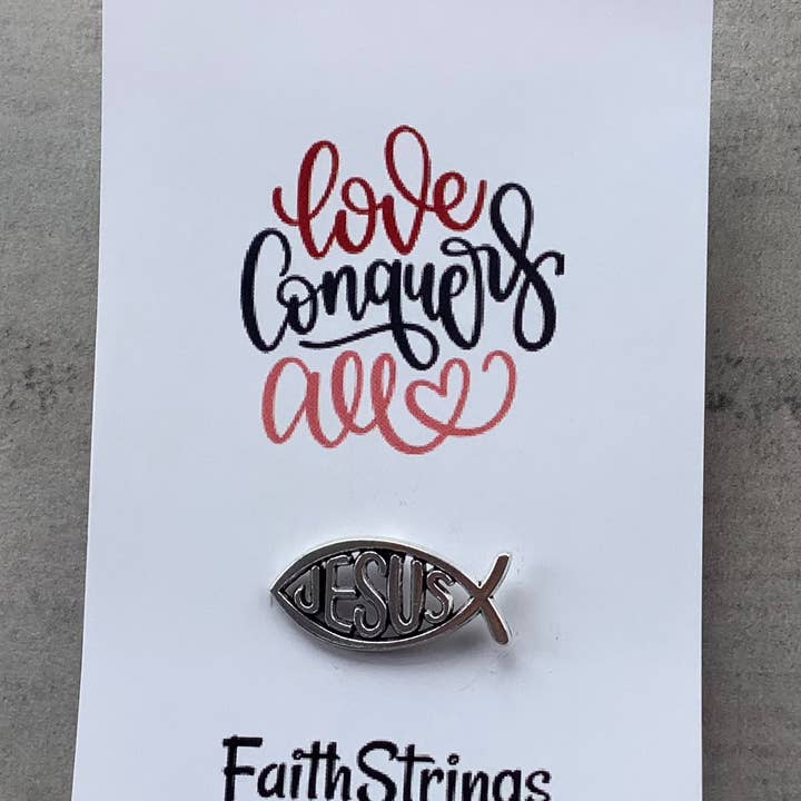Christian Gift Jesus Pin Badge Gift 🎁 silver effect and other Purchase Wholesale scarf magnets. Free Returns & Net 60 Terms on Faire trending on Faire.