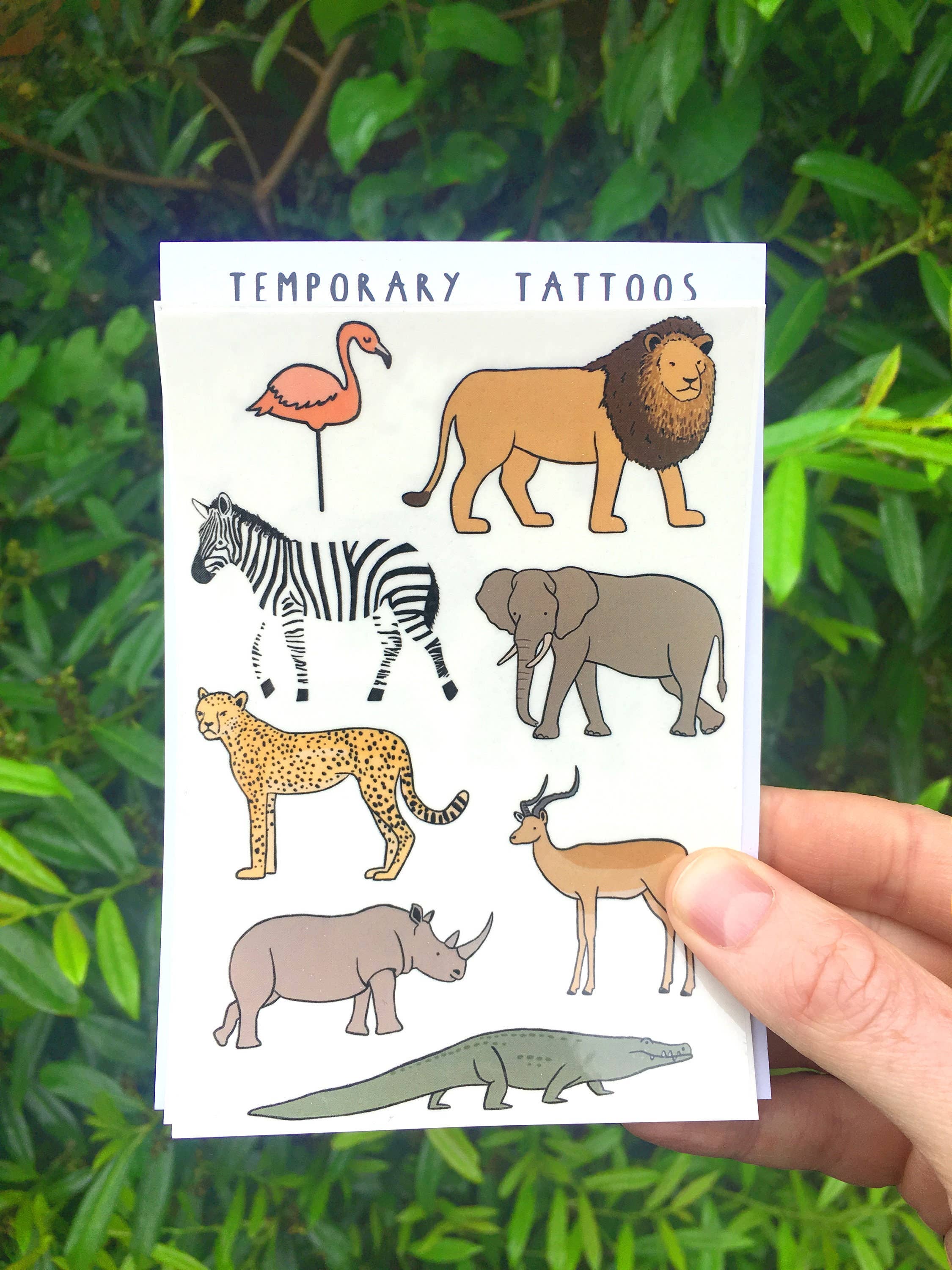 Tom Hardwick – wholesale Temporary tattoo – African Animals Temporary Tattoo Sheet2