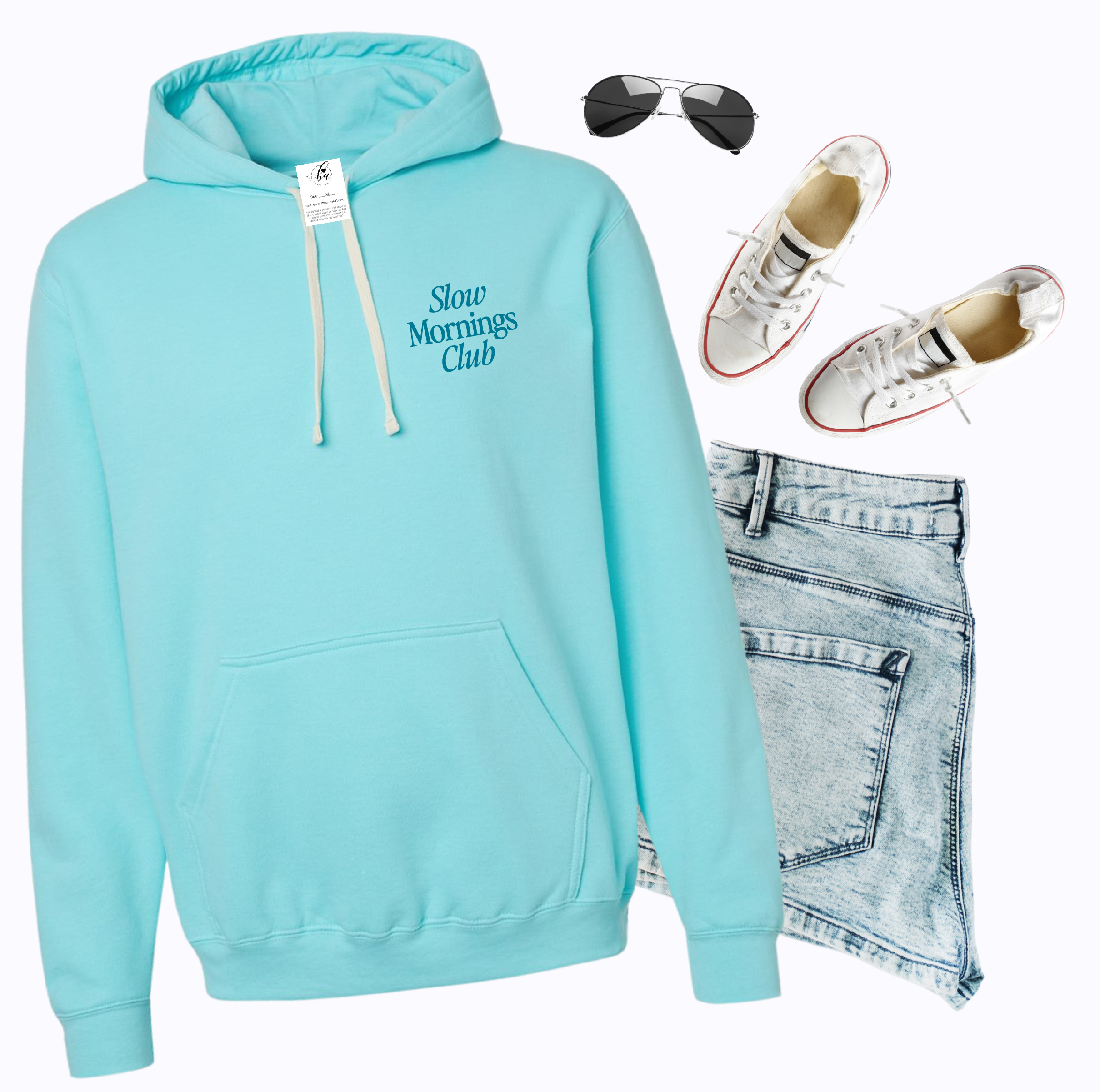 Blonde Ambition Apparel & Designs - Venta al por mayor Sudadera con capucha - Mujer - Sudadera con capucha bordada del Club de Mañanas Lentas3