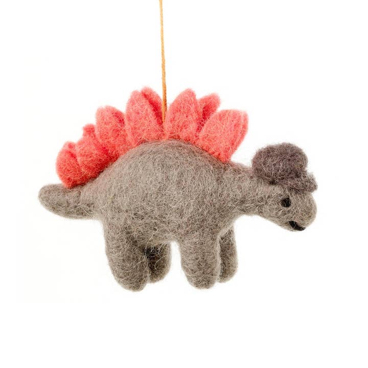 Handmade Felt Hanging Digby Dinosaur Felt Decoration for wholesale by Felt So Good