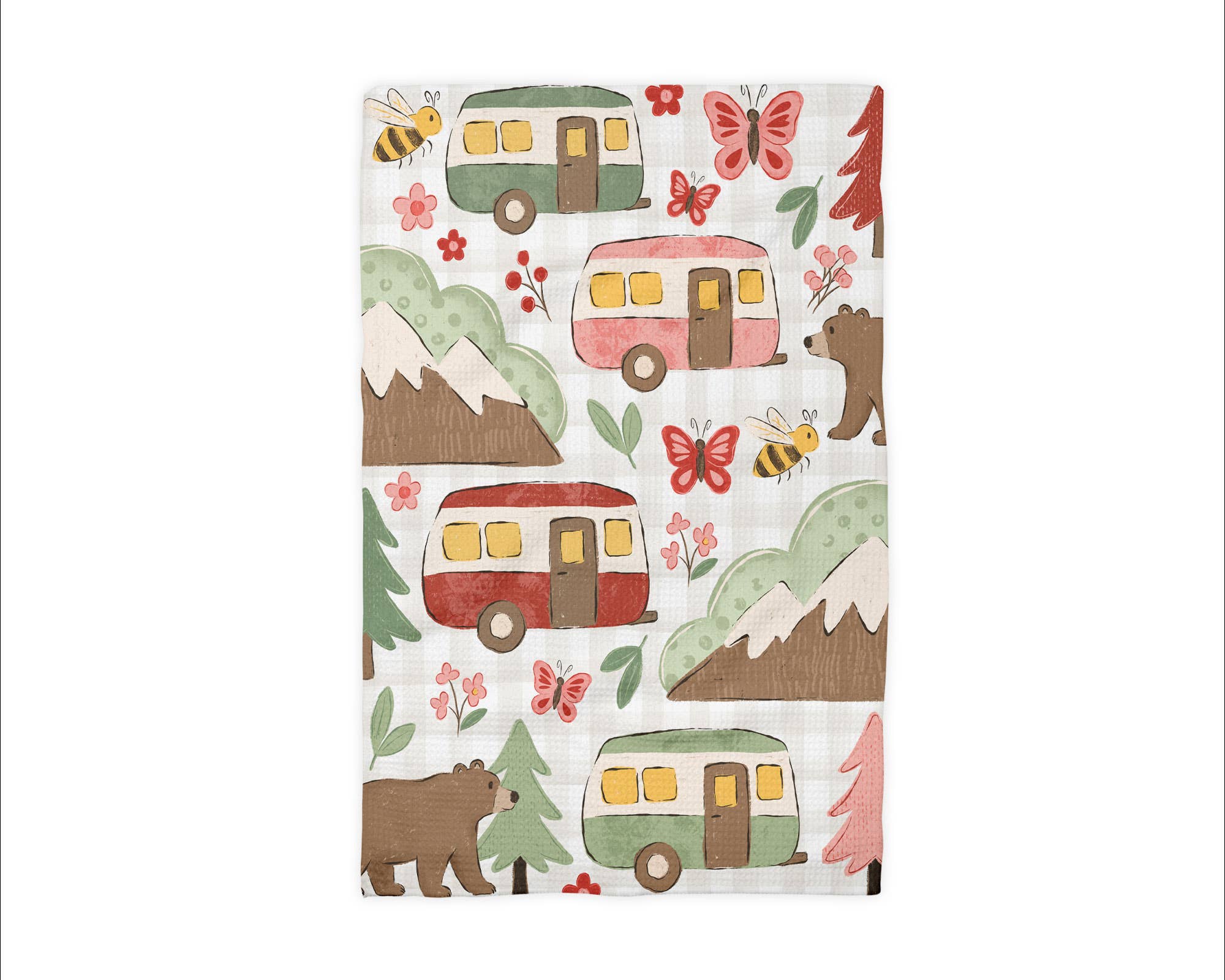 Canary Road - Wholesale Tea Towel - Camper RV Wilderness Camping Mountain Rustic Kitchen Towel0