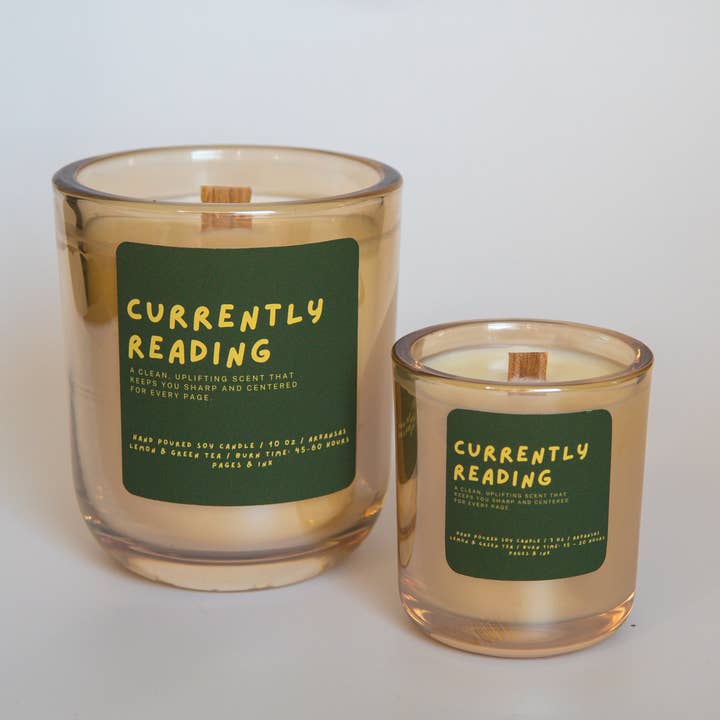 Pages and Ink - Wholesale Jar/filled candle - Currently Reading: Lemon & Green Tea Candle9