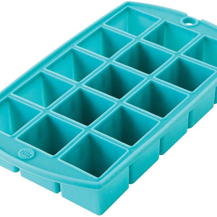 Fox Run Brands – Engroshandel Isbakke/form – Tulz Mini Isblokbakke, Silikone, Blå, 8.25"x 4.75" x 1.5"