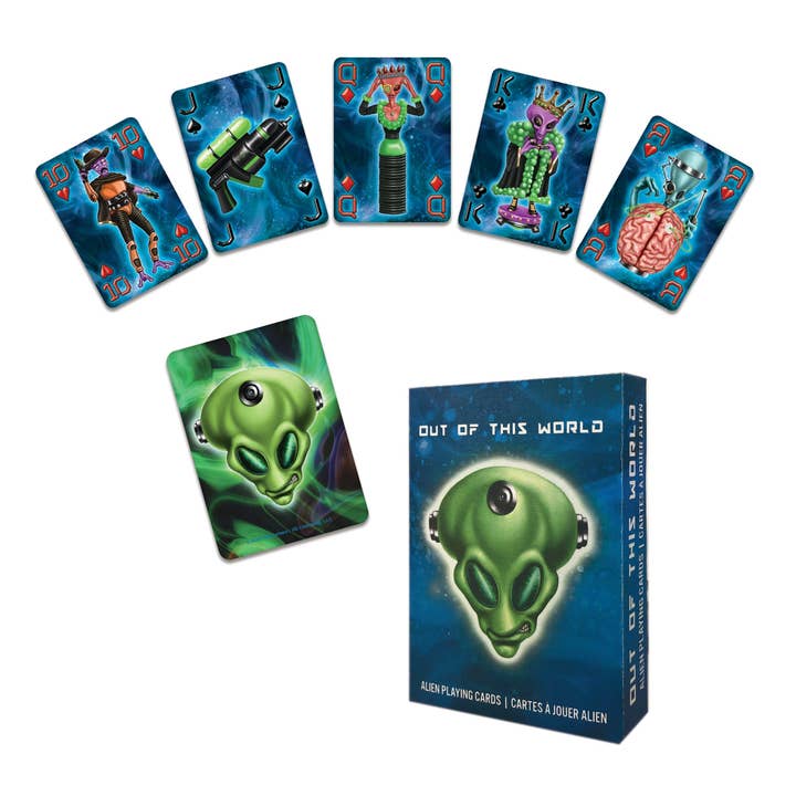 Playing Cards-Alien for wholesale by Rivers Edge Products