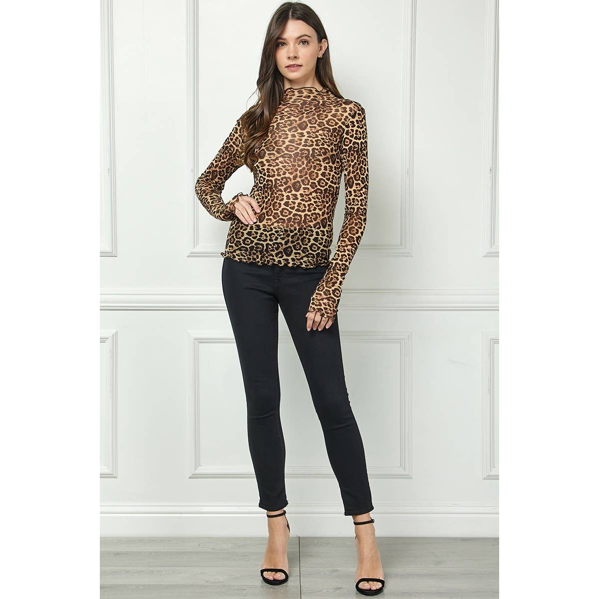 Veveret – Blusa - Mulher por atacado – Top Transparente de Renda com Manga Comprida25