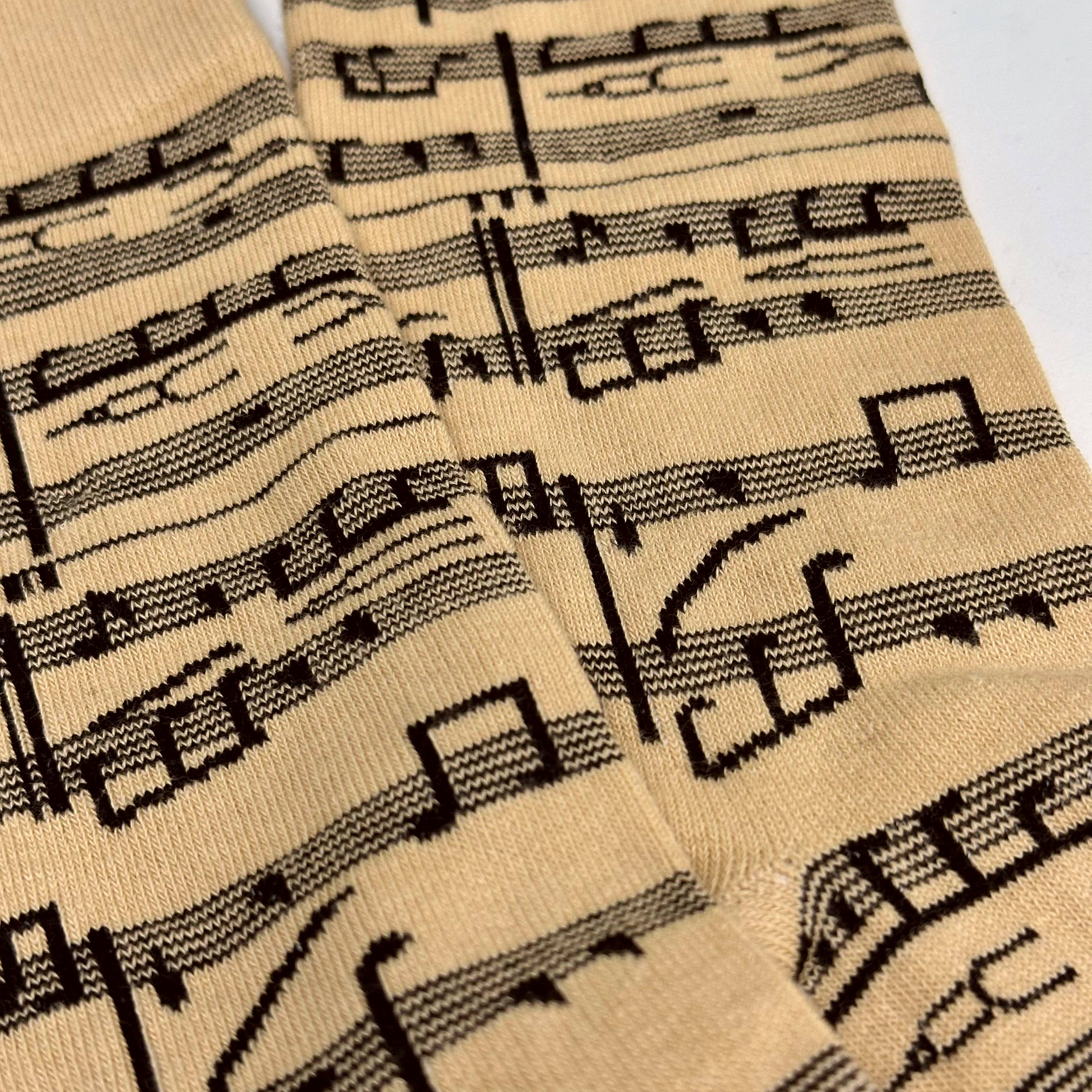 Sock Panda - Wholesale Socks - Unisex - Music Note Pattern Socks from the Sock Panda (Adult Large)2