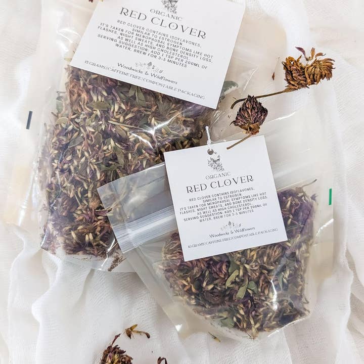 Red Clover Loose Leaf Tea for wholesale by Woodwicks & Wildflowers