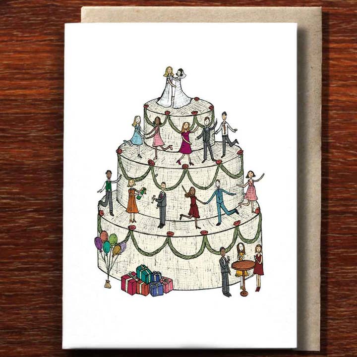 The Nonsense Maker - Wholesale Wedding Card - Wedding Cake Brides - Greeting Card0