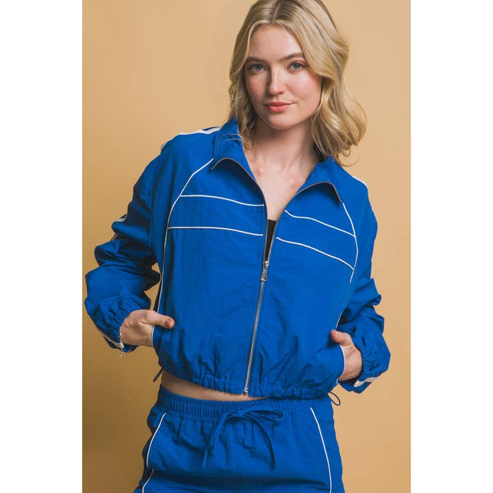 Paperdoll - Wholesale Jacket - Women's - Side Striped Windbreaker Jacket11