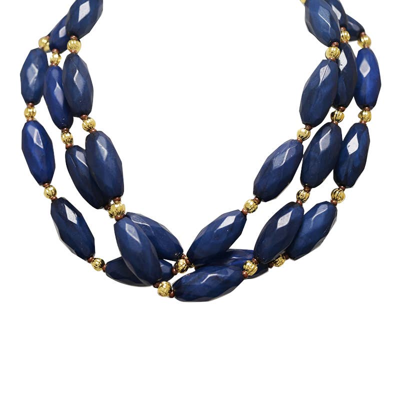 AMORINO SRL - Wholesale Beaded/Pearl Necklace - THREE-STRAND NECKLACE OF PLASTIC BEADS - YNK241504B7260