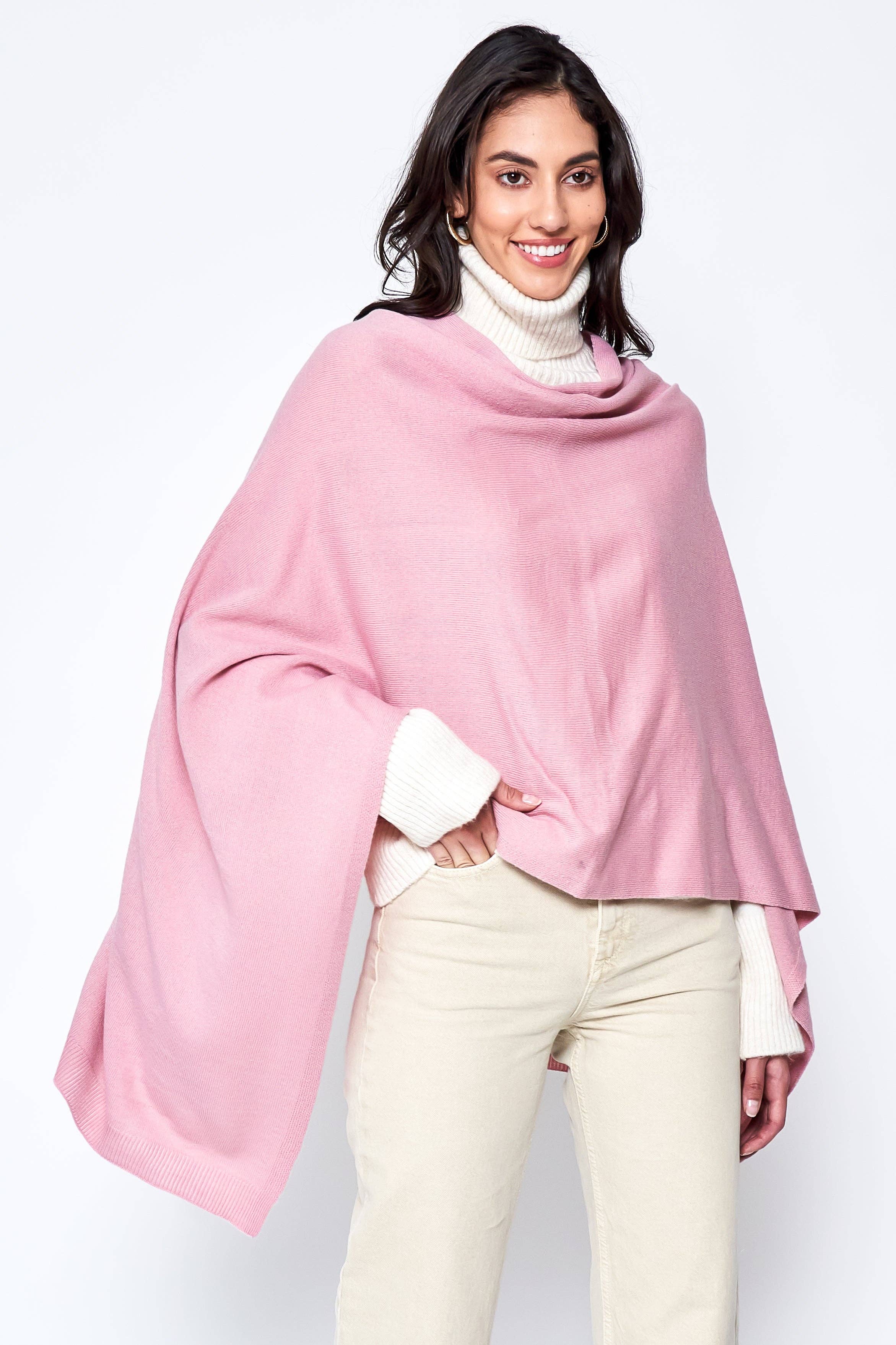 Do Everything In Love® - Wholesale Poncho - Women's - Solid Scarf Poncho2