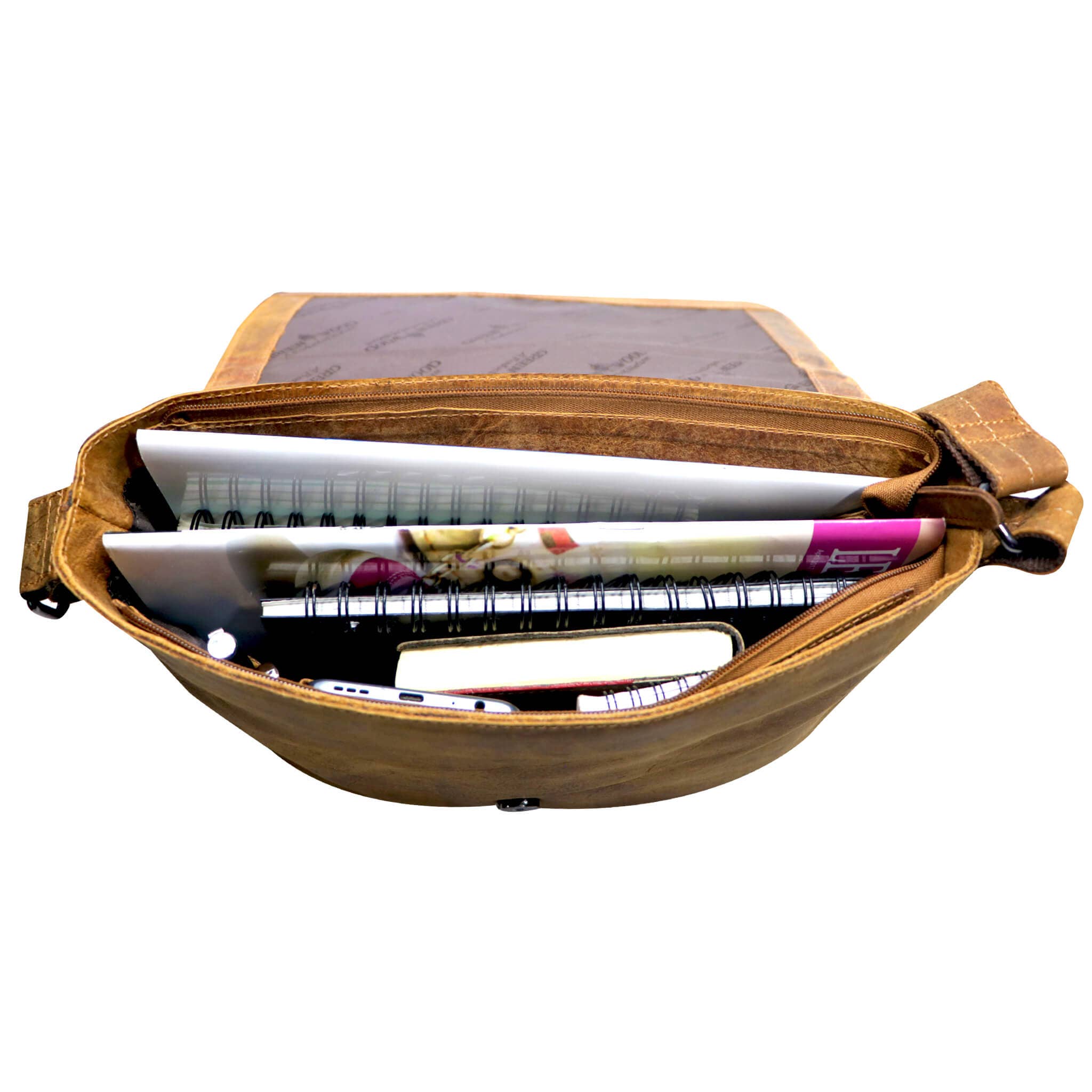 Greenwood - Wholesale Messenger Bag - Unisex - Chris leather bag men's shoulder bag wide strap women3