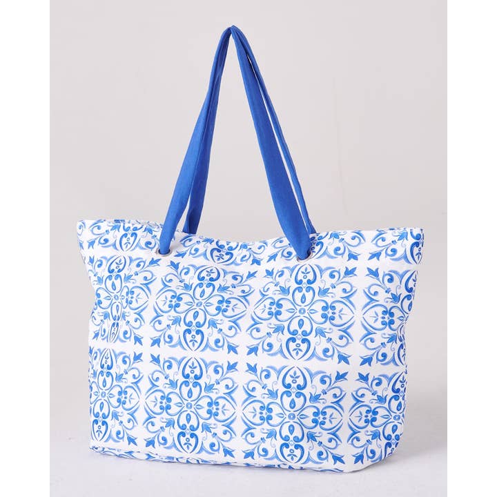 Pigiamiamoci - Wholesale Beach Bag - Beach Bag - Majolica Pattern1