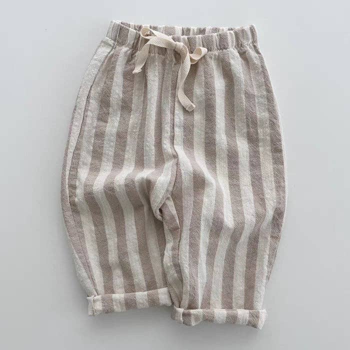 MyKids-USA® - Vente Pantalon – bébé - Pantalon confortable ample à rayures fines et respirant pour bébé2