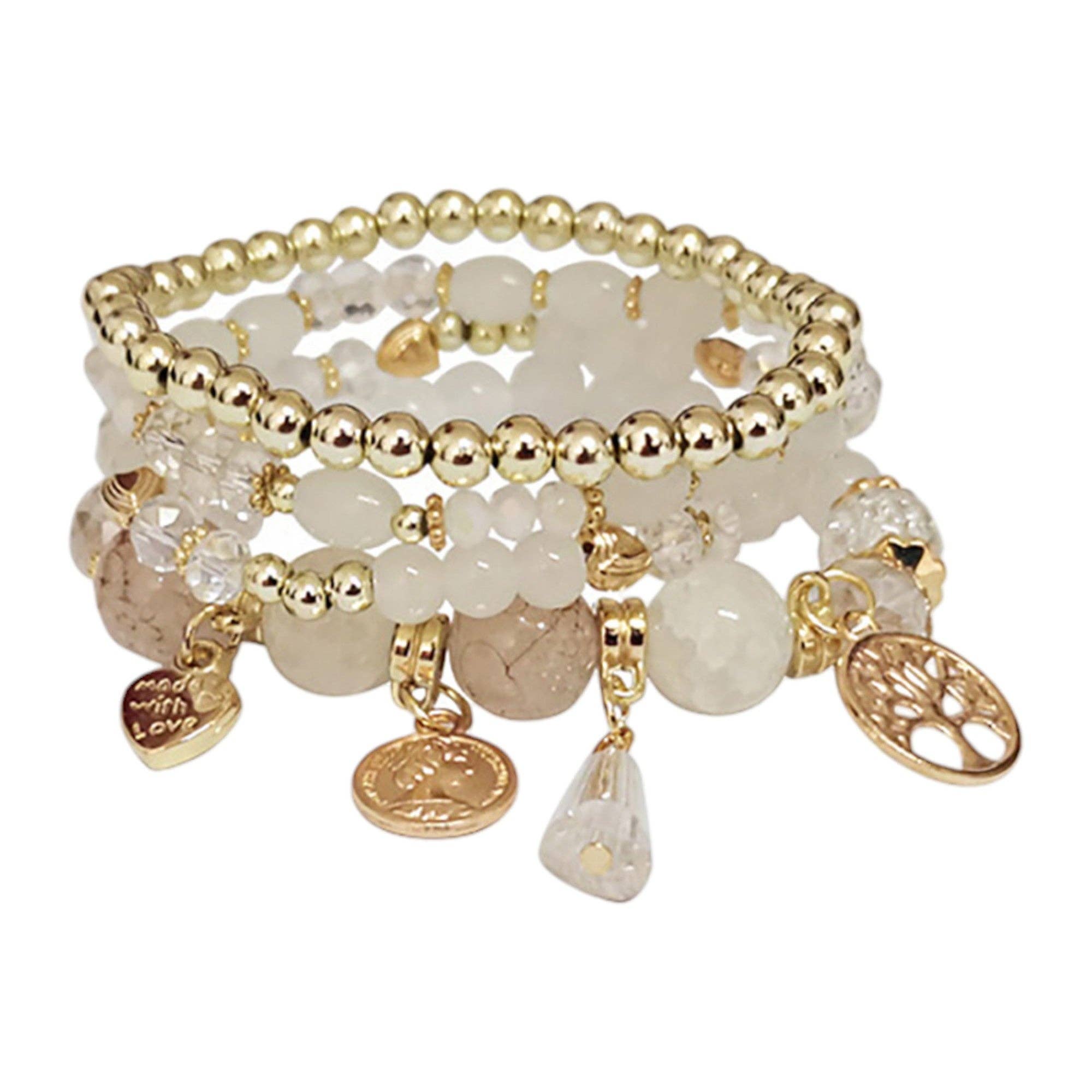 SORTIERT Baum-Charme-Kugelarmband BR2521-61. (12 Stück) für den Großhandel auf Faire3