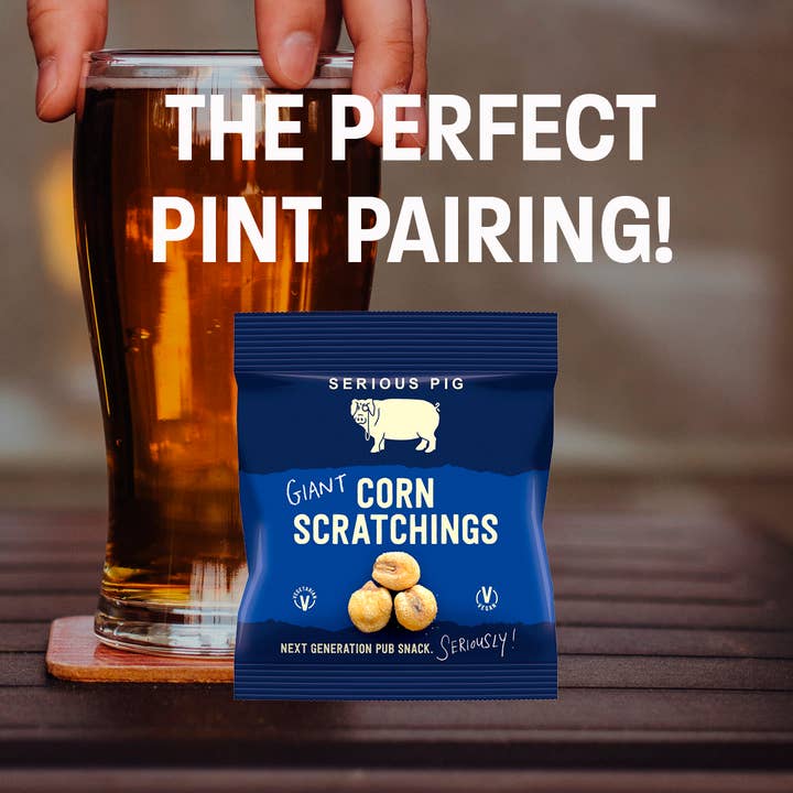 Serious Pig - Wholesale Puffed Snack - Giant Corn Scratchings (24 x 35g)