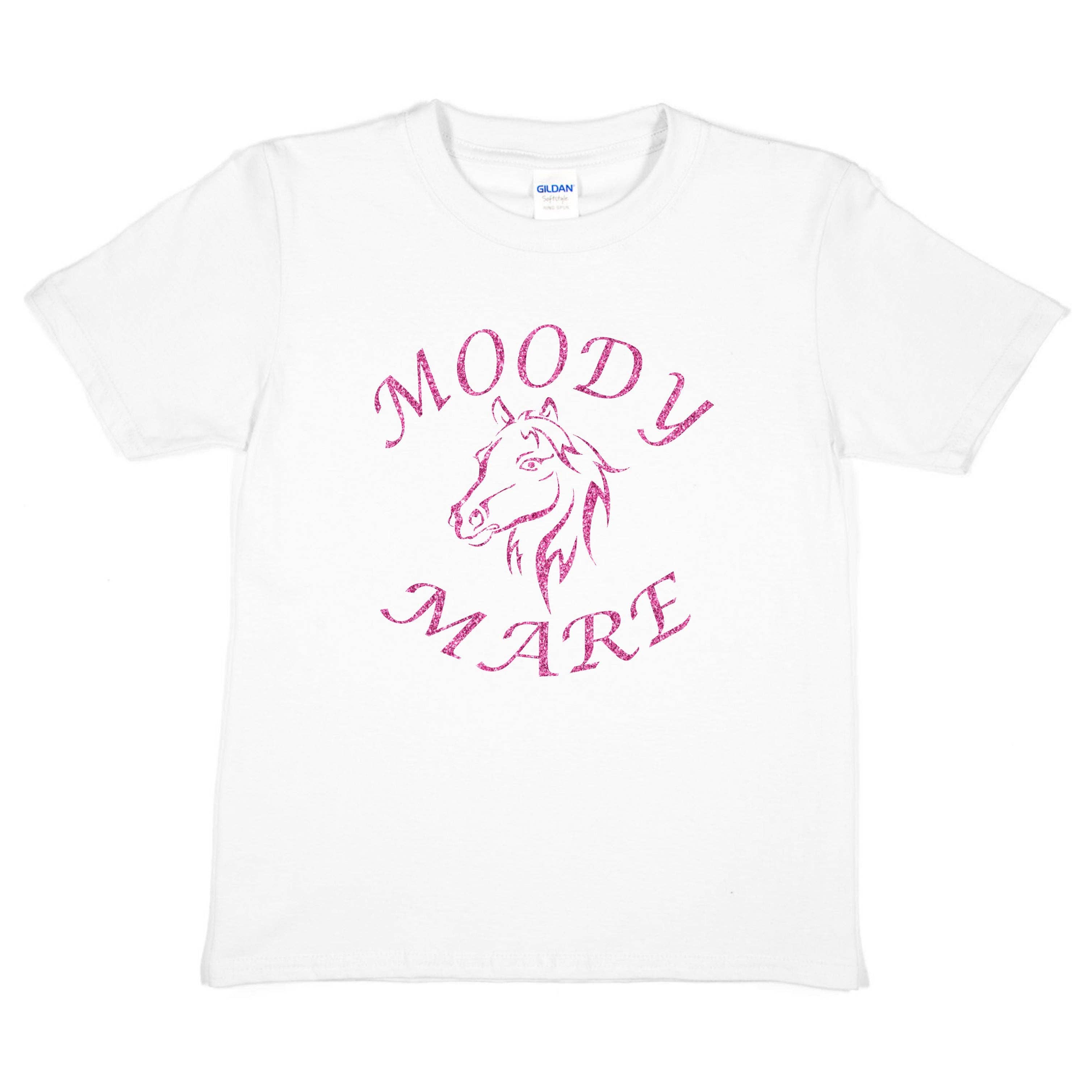 Print4U – wholesale Screen-printed t-shirt – Kids – Moody Mare Horse Riding Pony Riding Girls T-Shirt4