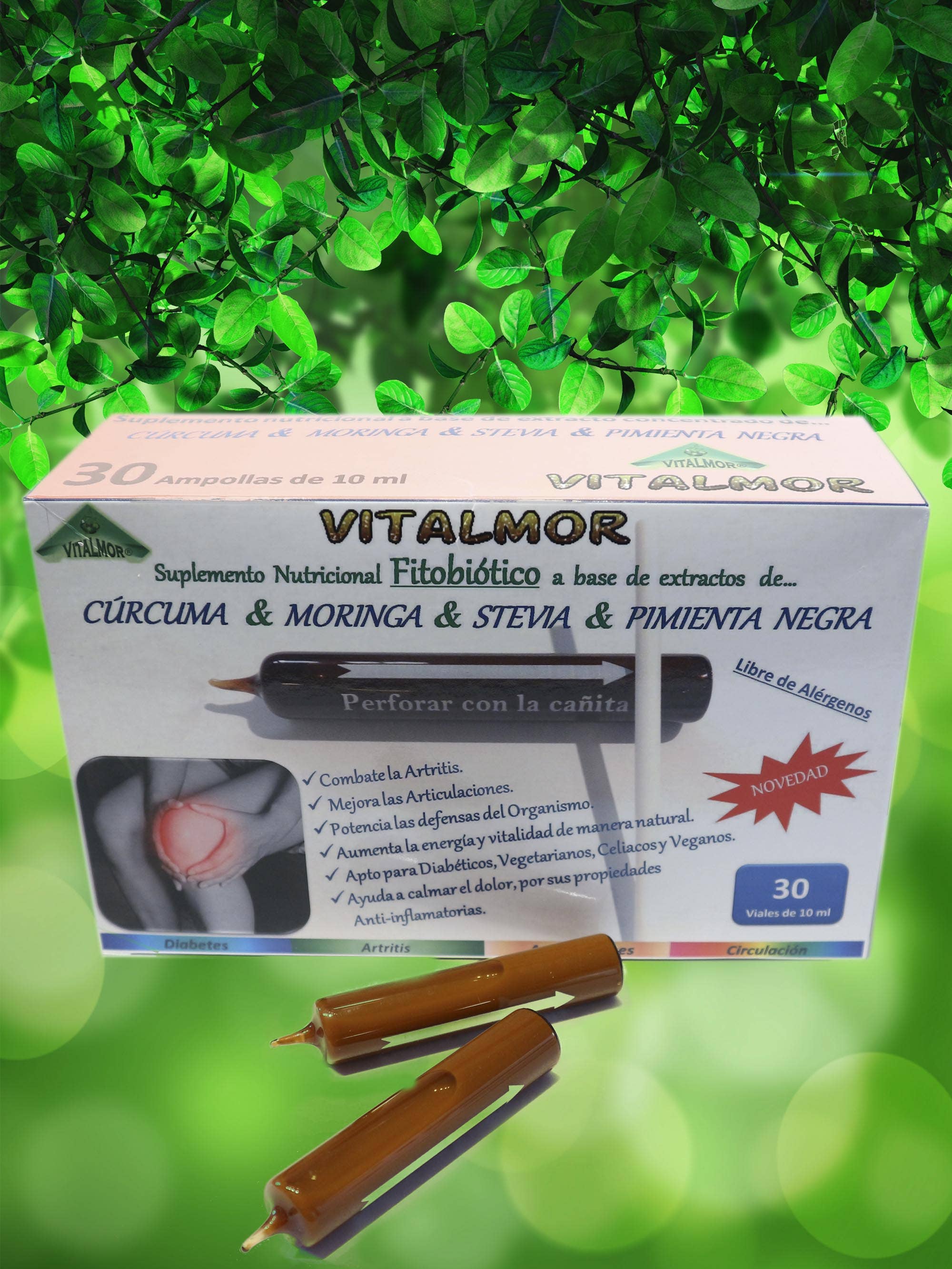 VITALMOR - Venta al por mayor Suplementos/vitaminas para beber - Ampollas de Moringa3