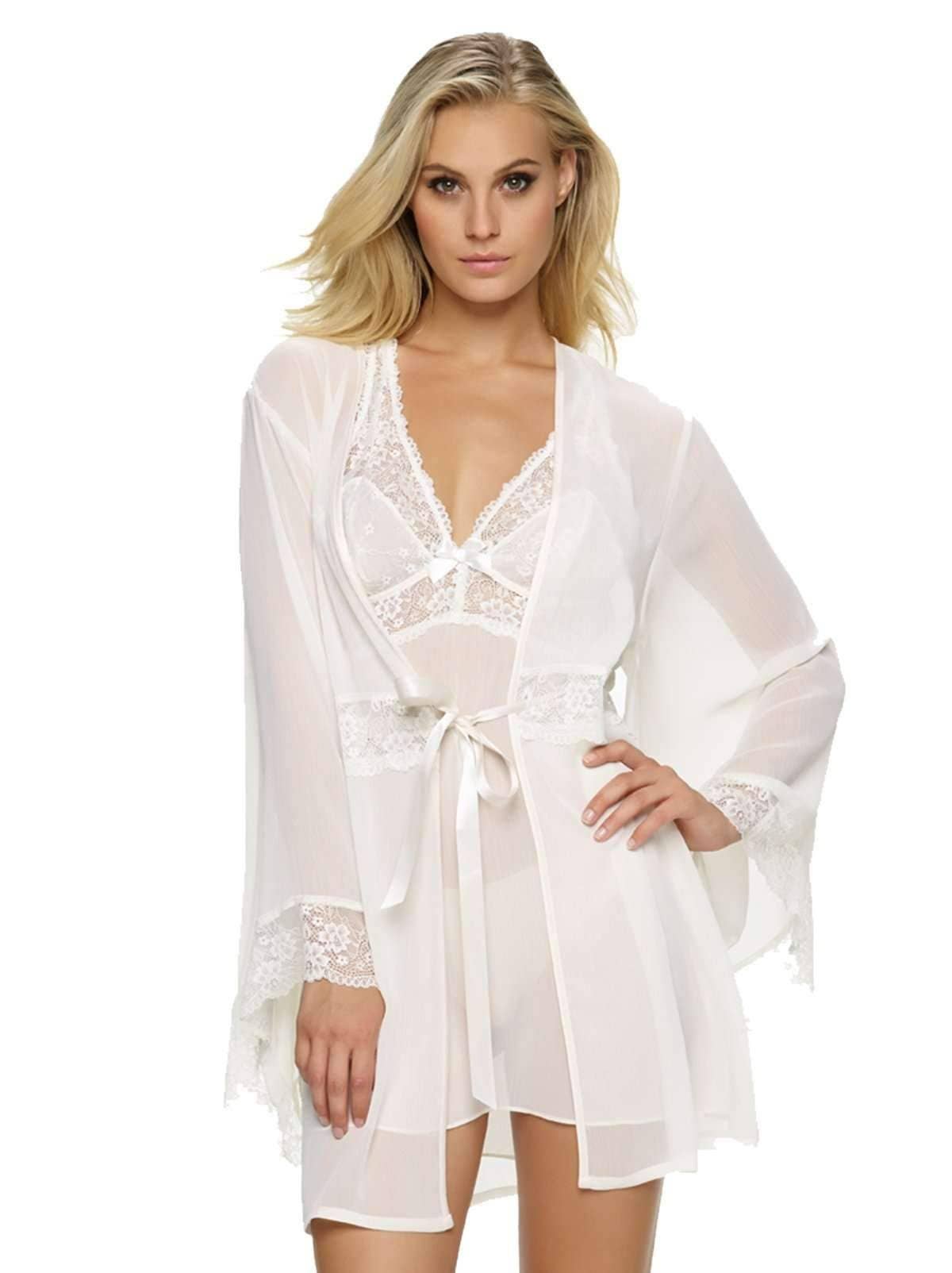 Candlelight Jezebel by Felina Hela Kimono Yoryu Chiffon Robe JZ999876 for wholesale on Faire0