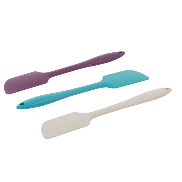 Luciano Gourmet - Wholesale Spatula/Turner - L.Gourmet, 11"L Silicone Spoon Spatula, Reg/Angled, 3 col.