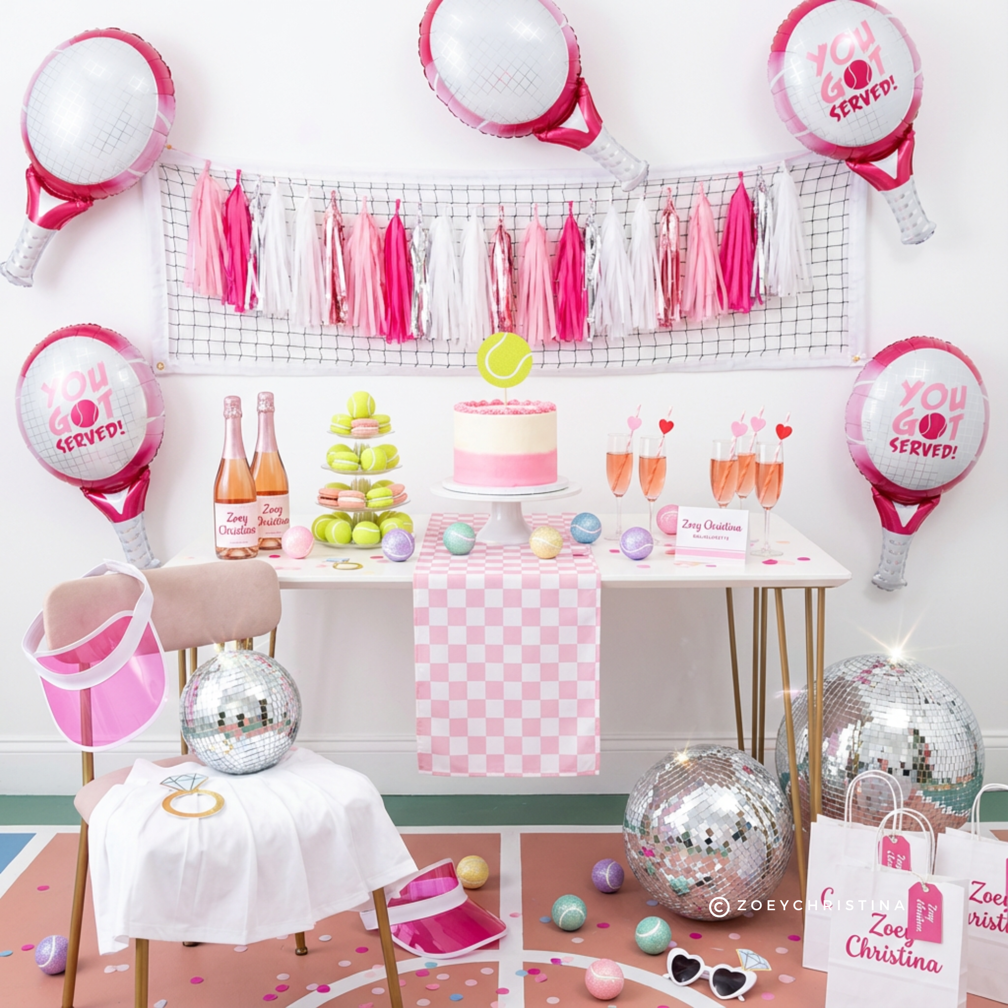 Zoey Christina - Wholesale Balloon - Tennis Racket Foil Balloon 32" – “You’ve Got Served” 13