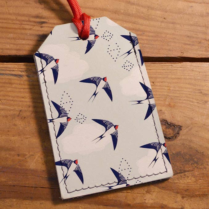 Swift Birds - Leather Luggage Tag for wholesale by backerton