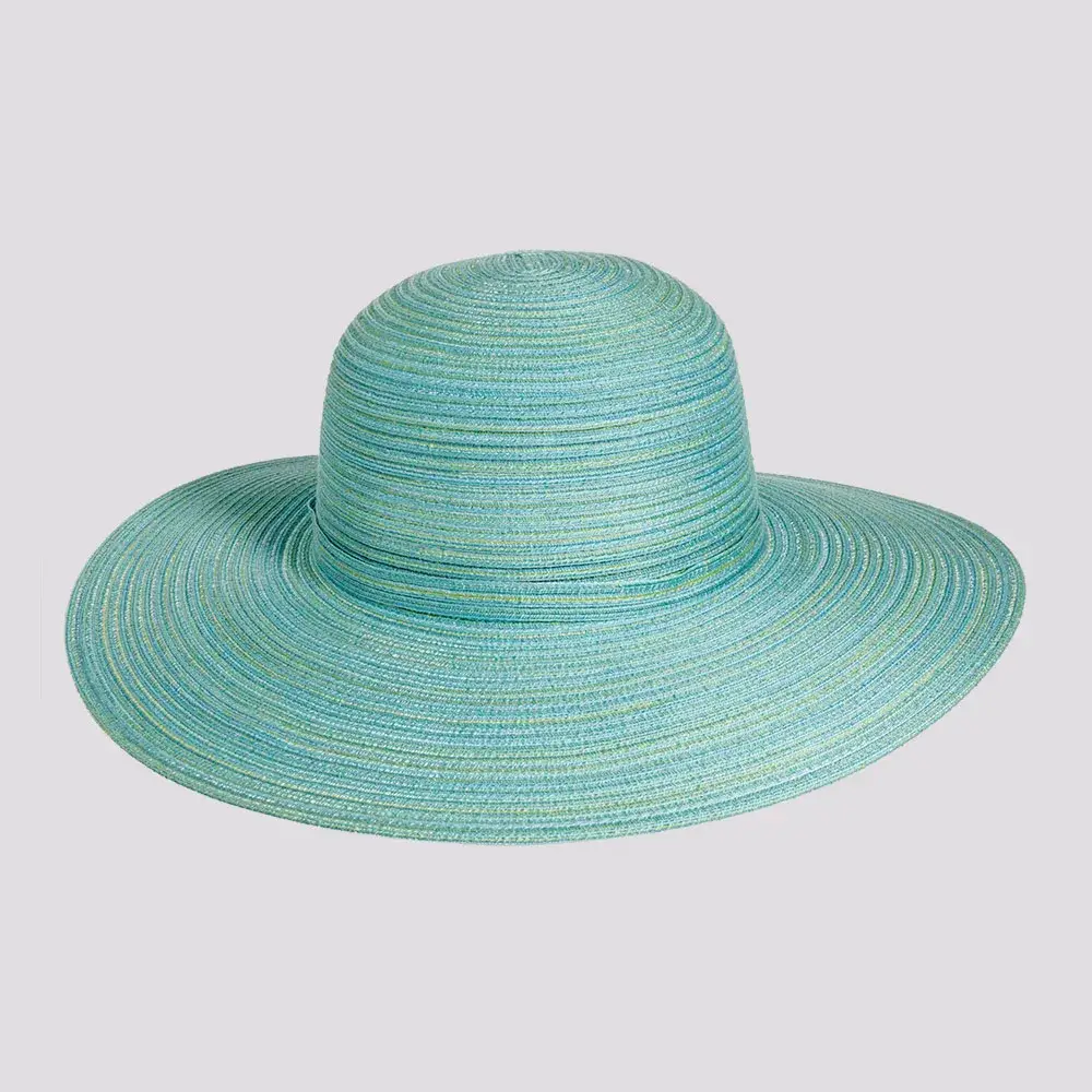 American Hat Makers - Vendita all'ingrosso Cappello di paglia - Donna - Cappello da Sole in Paglia a Tesa Larga - Stile Kaira0