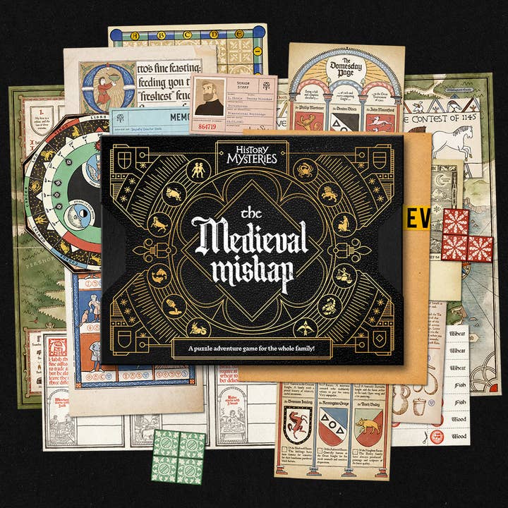 History Mysteries - Wholesale Board Game - 'The Medieval Mishap' Family Friendly Puzzle Game