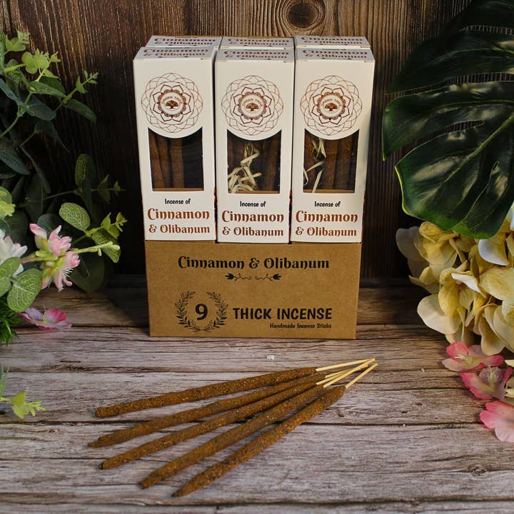 Green Tree - Wholesale Incense - Green Tree Cinnamon & Olibanum Botanical Thick Incense Sticks3