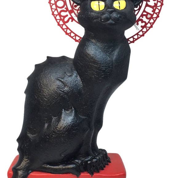 Museum Wholesale Inc - Wholesale Sculpture - Le Chat Noir Black Cat Statue by Steinlen