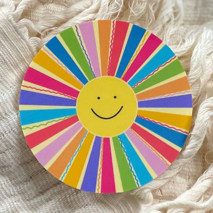 Happy Sun Sticker for wholesale by Created to Heal